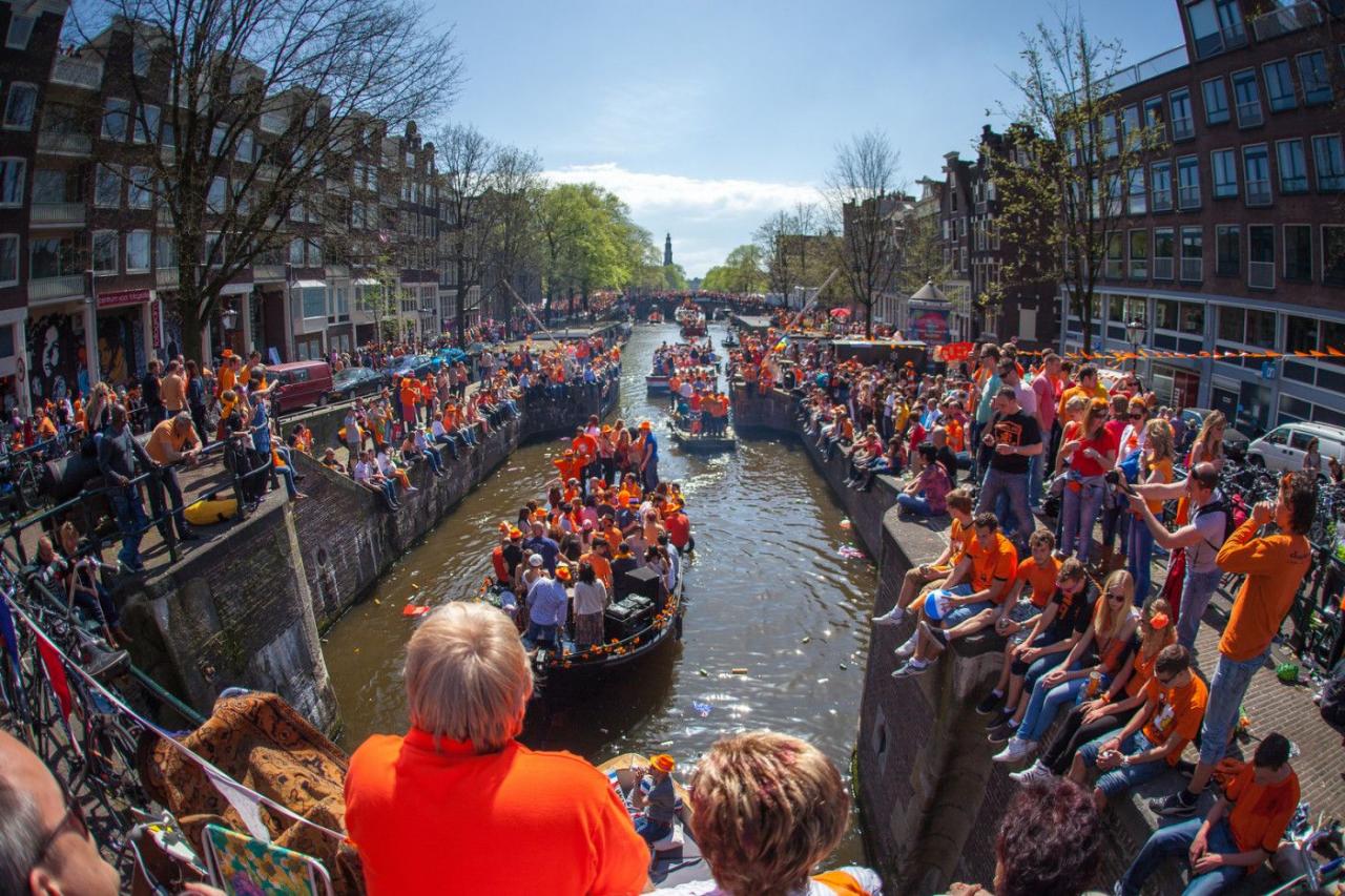 Kings day in amsterdam